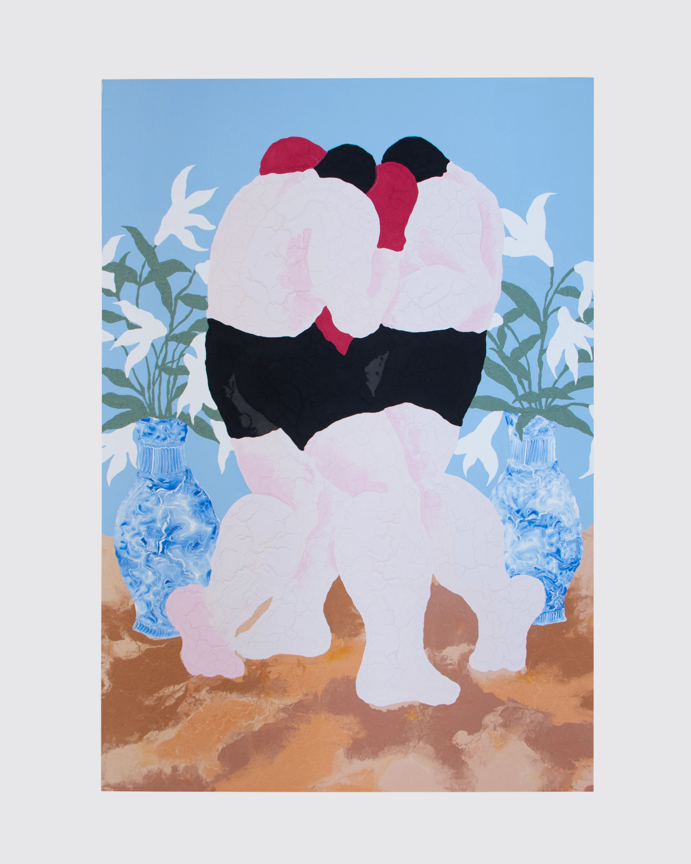 Marco Scarpi, Pedalo', 2021, Acrylic and Marble Dust on Canvas, 63 x 47 1/4 in, 160 x 120 cm
