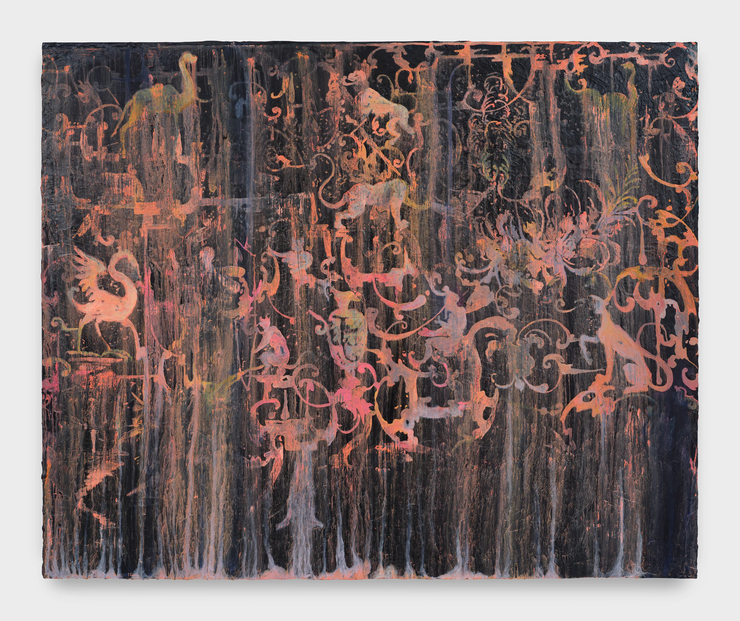 Adrian Schachter, Chimerical sunset, 2025, Acrylic, oil, and tempera on canvas, 70 7/8 x 86 5/8 in 180 x 220 cm